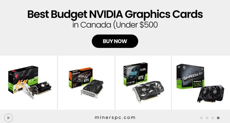 Best Budget NVIDIA GPUs Under $500 CAD (Gaming on a Budget, 2025)